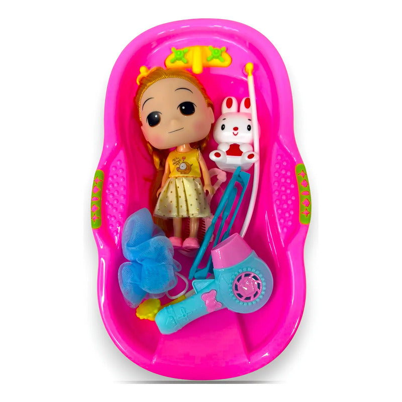 Muñeca Bebe Con Bañera Y Accesorio Ht858-29