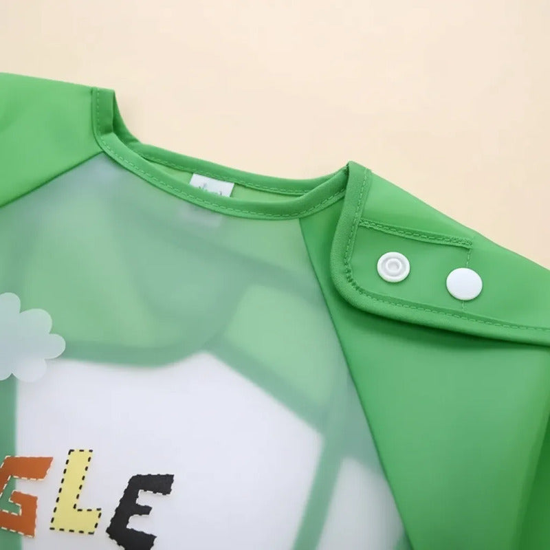 Babero Delantal Bebés Y Niños De Manga Larga Impermeables