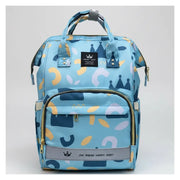 Bolso Pañalera Morral Moderno De Bebe Estampados 11519-13 Azul Claro Figuras