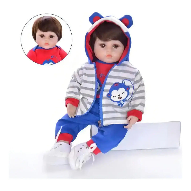 Muñeca Kidshop Reborn Realista De Niño Marinero Con Accesorios, 45 Cm