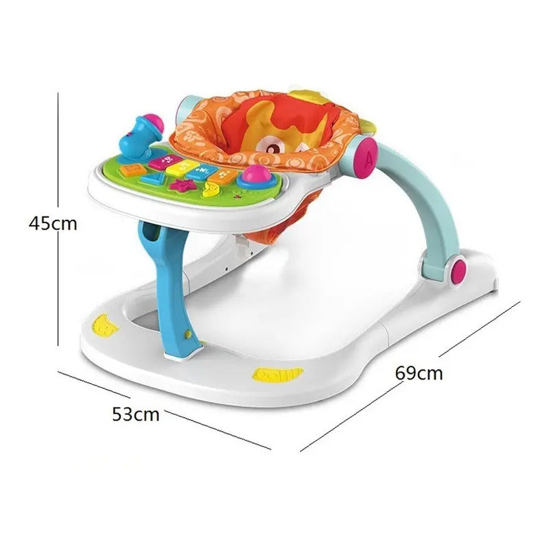 Caminador 4 En 1 Comedor Bebe Andadera Didactico Niño Niña  Blanco