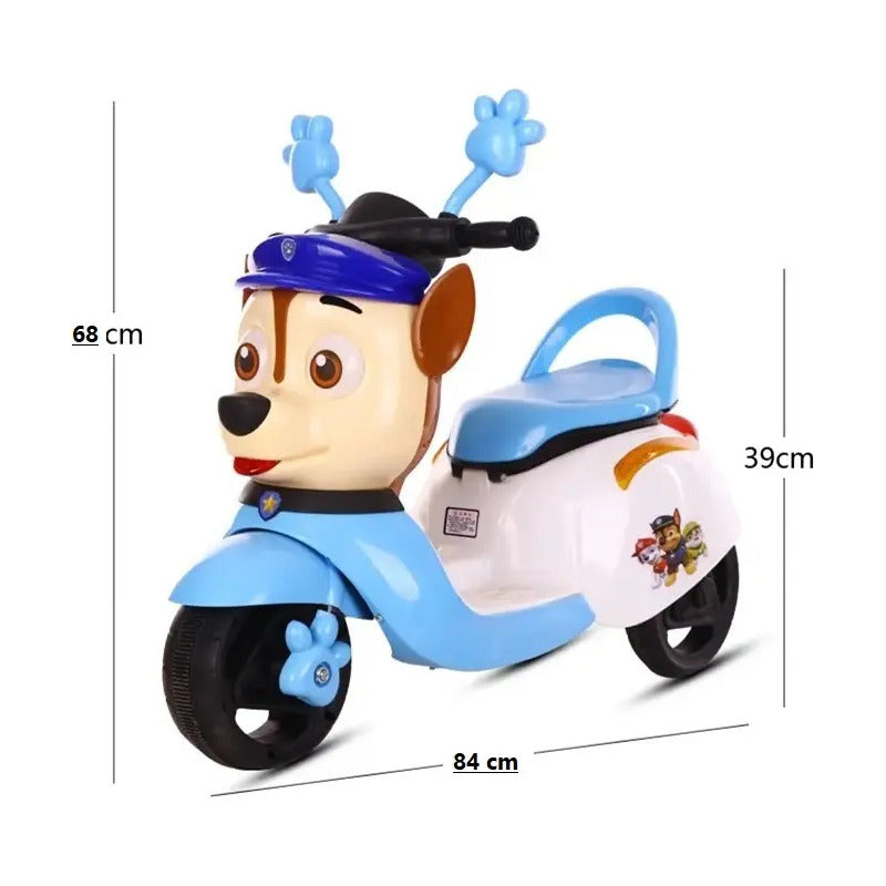 Moto Carro Eléctrico Bateria Recargable Niños Celeste 110v Azul