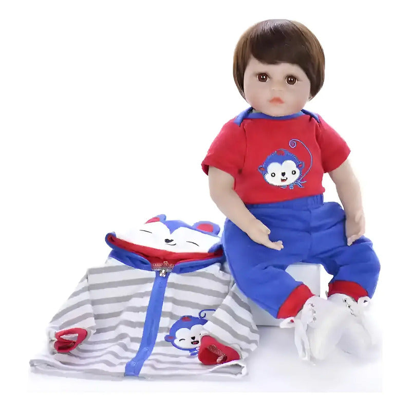 Muñeca Kidshop Reborn Realista De Niño Marinero Con Accesorios, 45 Cm