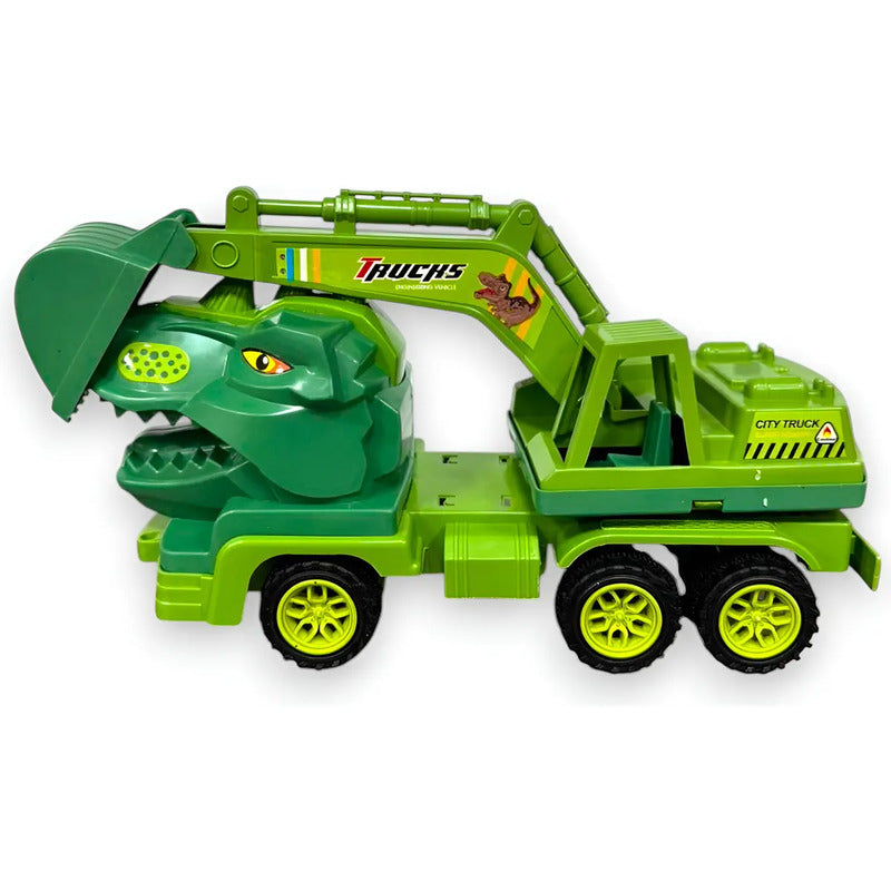 Camión De Juguete Dinosaurio Kidshop Para Niños De 3 A 7 Años, Verde Lima