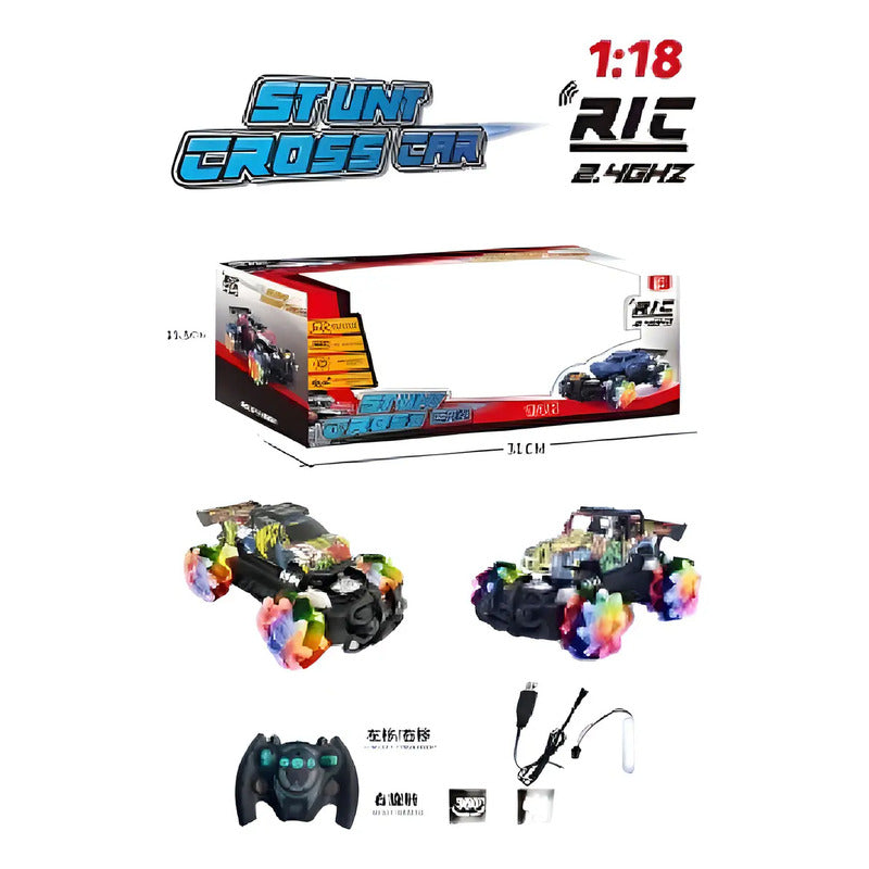 Carro Control Remoto Niños Stun Cross Luces Color Multicolor