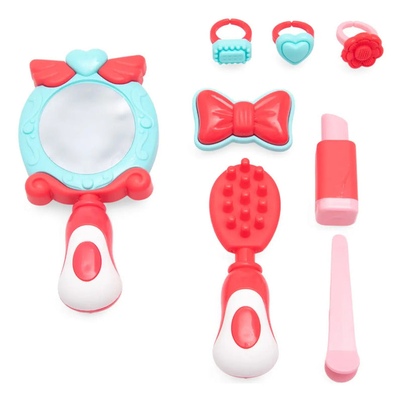 Set De Juguete De Belleza Portátil Con Accesorios