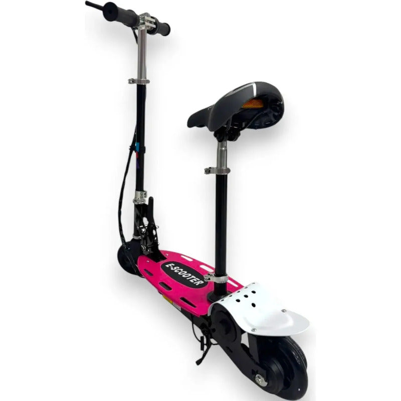 Patineta Eléctrica Metalizada Para Niños 8-13 Años Color Rosa Claro