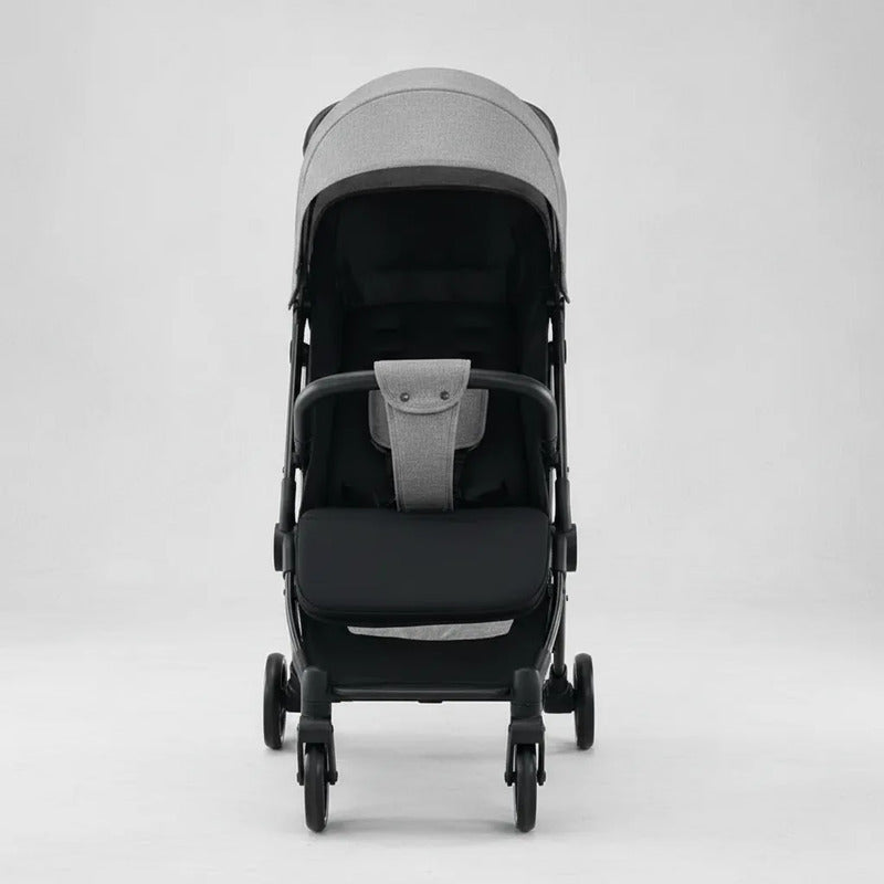 Coche Paseador Para Bebe Tipo Maleta + Toldillo X5 Gris Negro