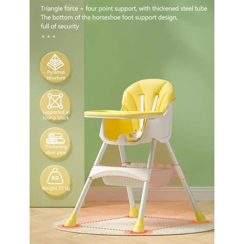 Silla Comedor Para Bebe 3 En1 Portátil Con Bandeja Kidshop