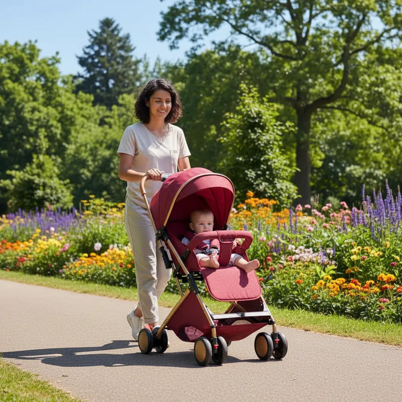 Coche Paseador Para Bebe Tipo Maleta + Toldillo 609-1