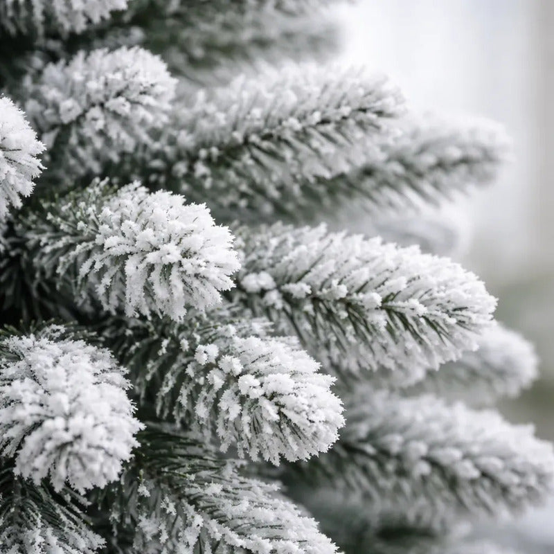 Árbol De Navidad De 210cm Con 900 Ramas Blanco Blanco