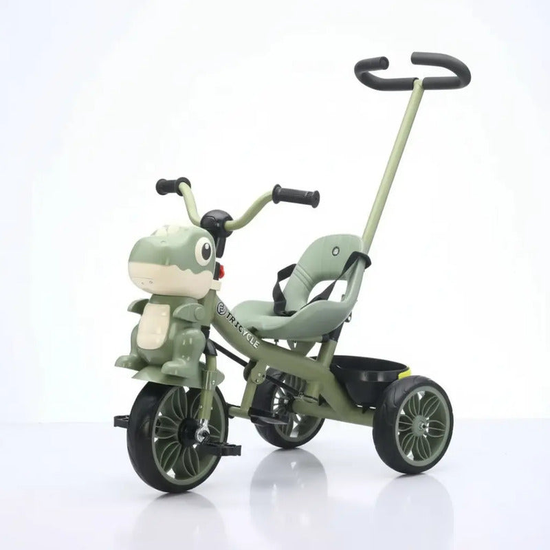 Triciclo Infantil Dinosaurio Con Música Y Cesta Tr-066