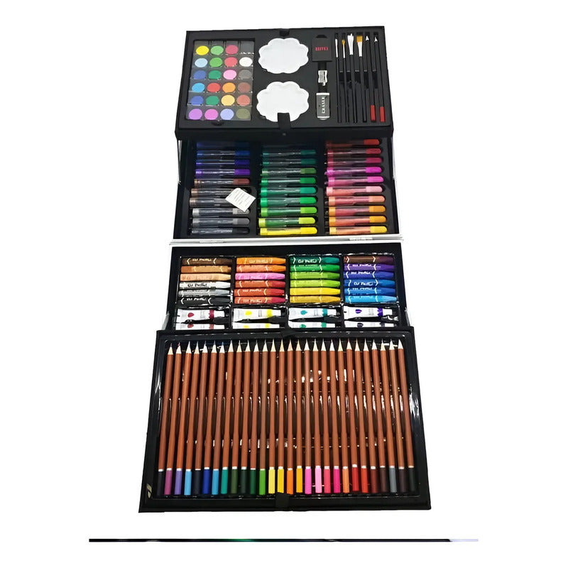 Set Kit De Colores Arte Infantil 145 Piezas Azul