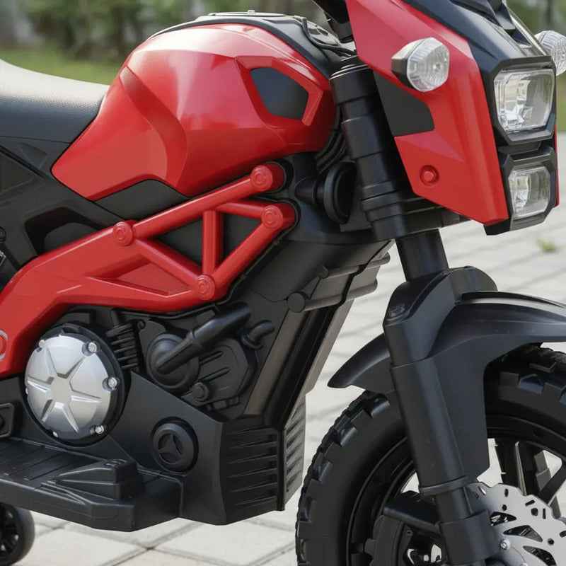 Moto Carro Electrica Montable Trimoto De 2 A 7 Años 9189 Color Rojo Total 110v