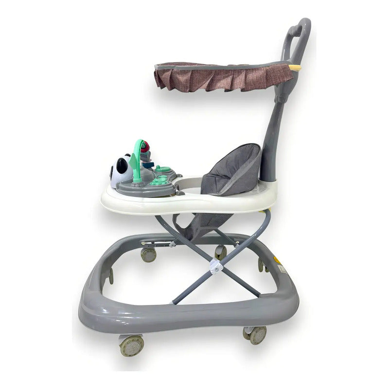 Caminador Andadera Guia Tapete Para Bebe Panda 321b Color Gris
