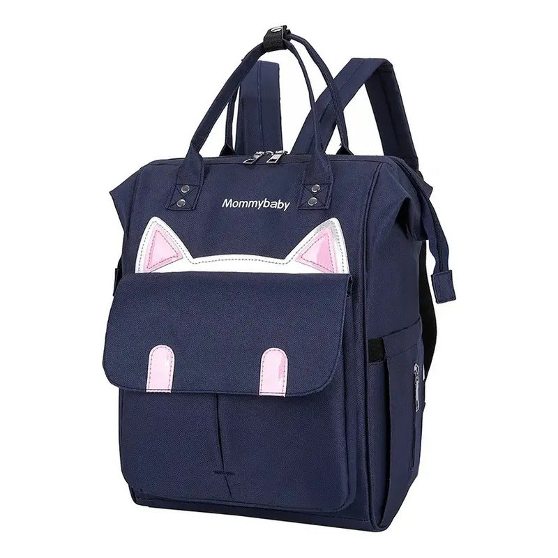 Bolso Pañalera Multifuncional Bebe Mochila Gatico Ref 1403