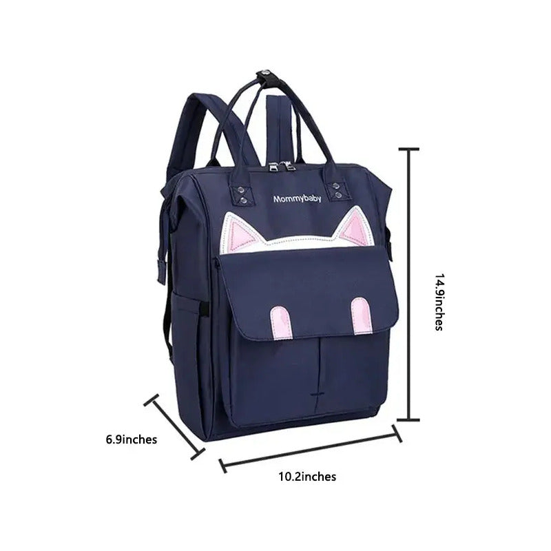 Bolso Pañalera Multifuncional Bebe Mochila Gatico Ref 1403