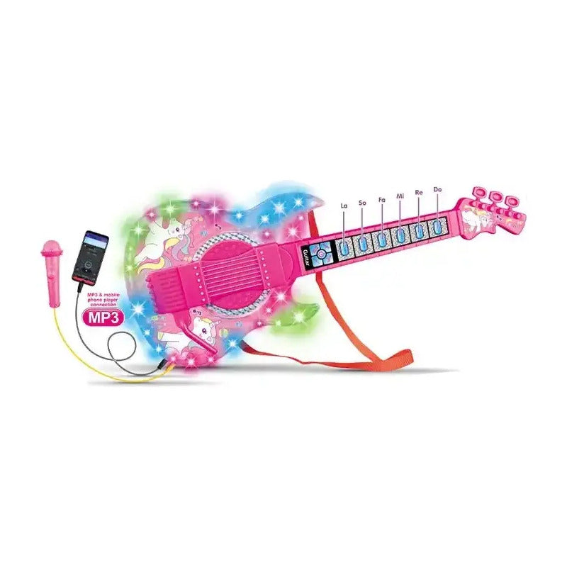 Juguete Guitarra Eléctrica Con Gafas Micrófono Niños 8026