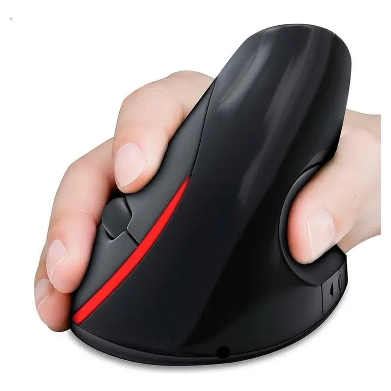 Mouse Optical Vertical 2025 Ergonómico 5 Botones K-2 Negro Negro