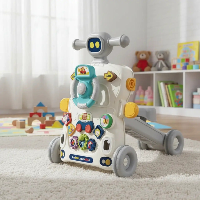 Andadera Caminador Kidshop 5 En 1 Mesa Y Actividades He0830 Color Gris