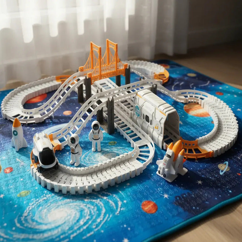 Pista De Carreras Astronauta Infantil Juguete Pc-3717 Color Blanco