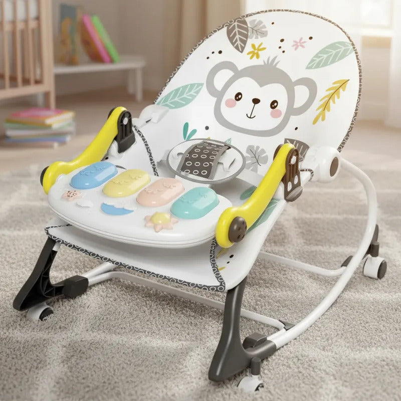 Silla Mecedora Musical Con Ruedas, Piano Musicales 7193