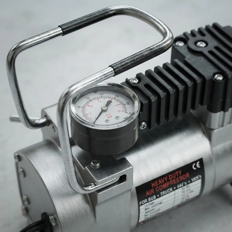 Mini Compresor De Aire Vehiculos, Ciclas, Inflador 12v Gris 12v