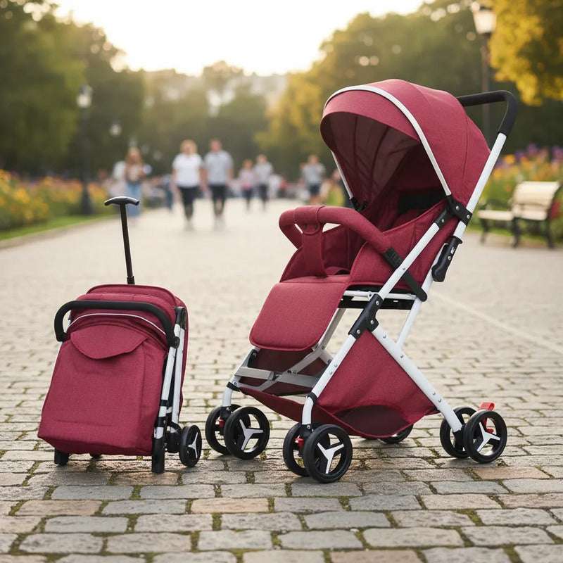 Coche Paseador Para Bebe Tipo Maleta + Toldillo 609-2