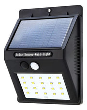 Lámpara Luz Led Exteriores Sensor Movimiento Panel Solar 20l