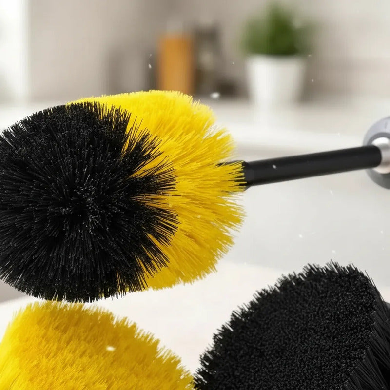 Limpieza De Auto Hogar Set Cepillos Para Taladro 20 Piezas Amarillo