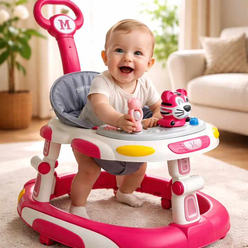 Caminador Con Guia Andadera Bebes Musical Tigre Tapete 944-a