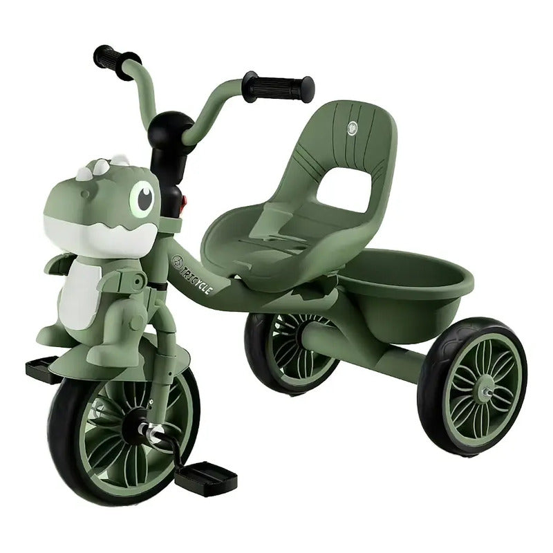 Triciclo Infantil Dinosaurio Con Música Y Cesta Tr-066