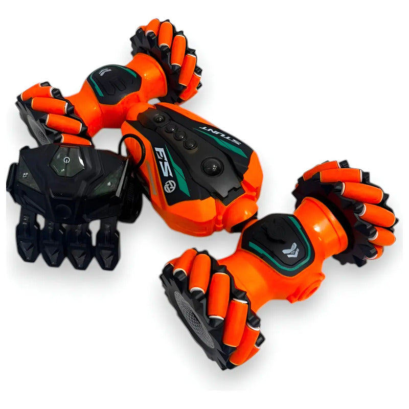 Carro Acrobatico 4x4 Giro 360 Control Remoto Sensor Mx-59 Color Naranja Neon