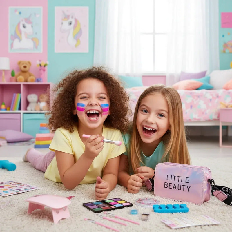 Maquillaje Real Para Niñas, Lavable Y No Tóxico Bolsito