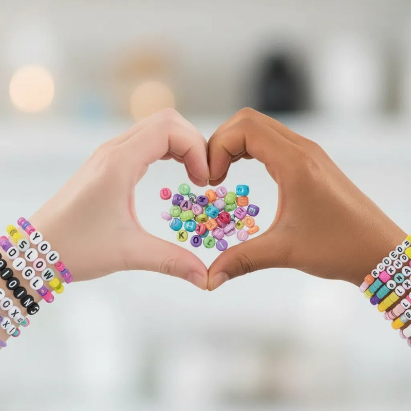 Set Para Hacer Pulseras Con Letras Y Colores J-9170