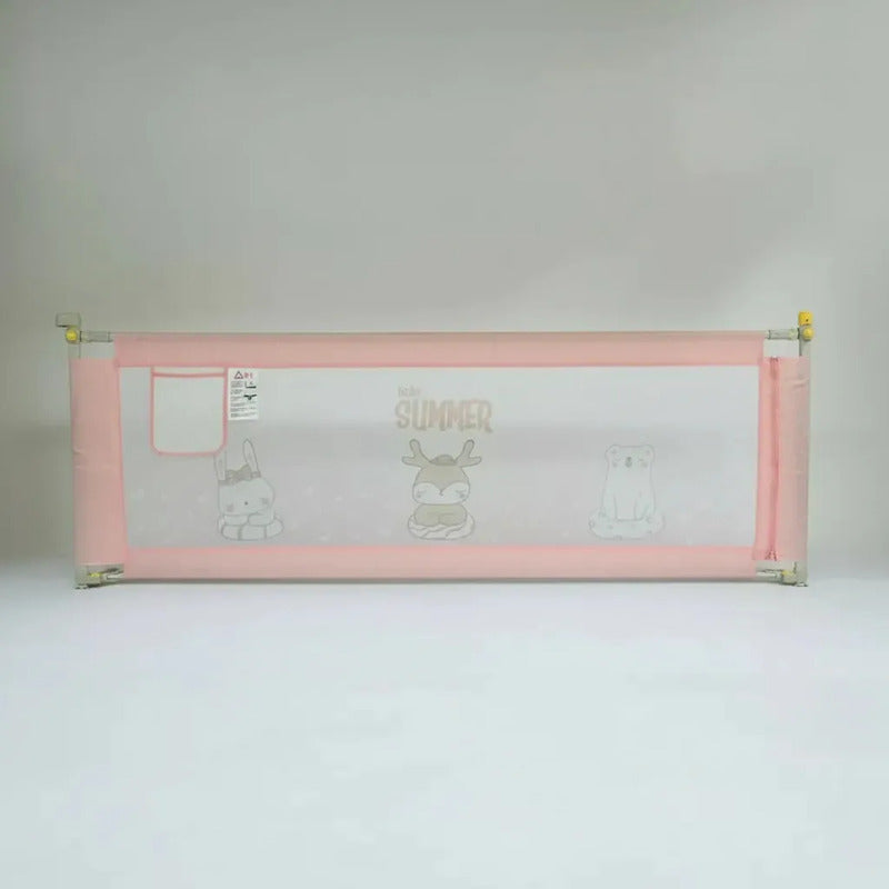 Barandilla Protector De Cama Bebe Infantil  Seguridad 2/1.9 Coral Claro Animales