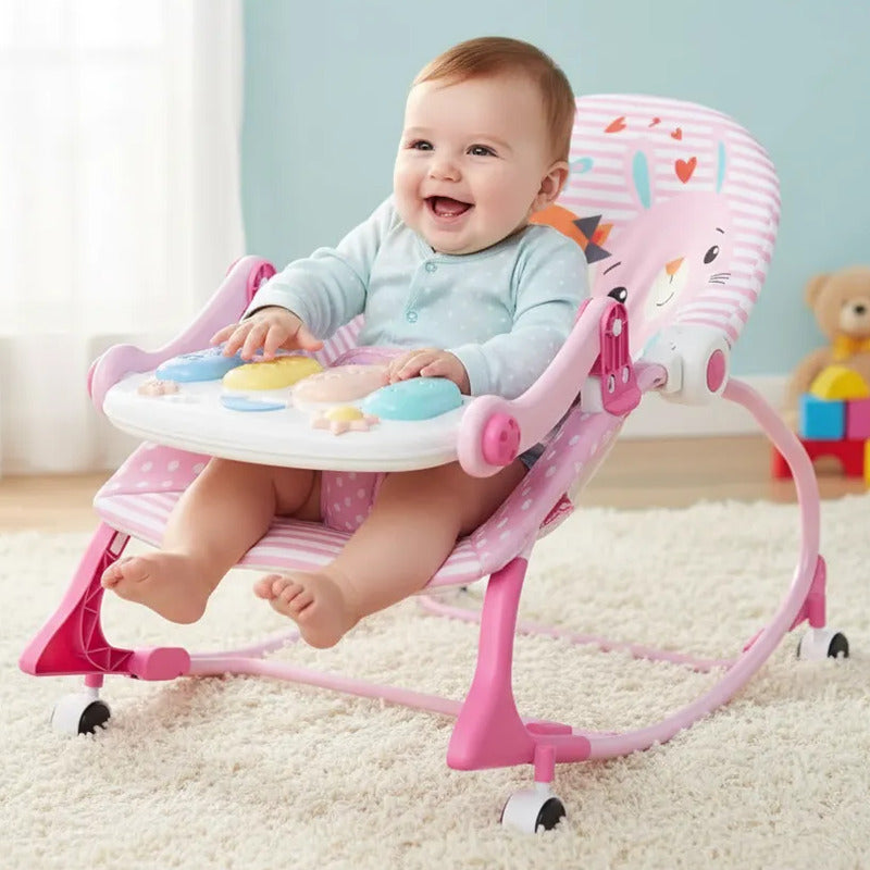 Silla Mecedora Musical Con Ruedas, Piano Musicales 7193