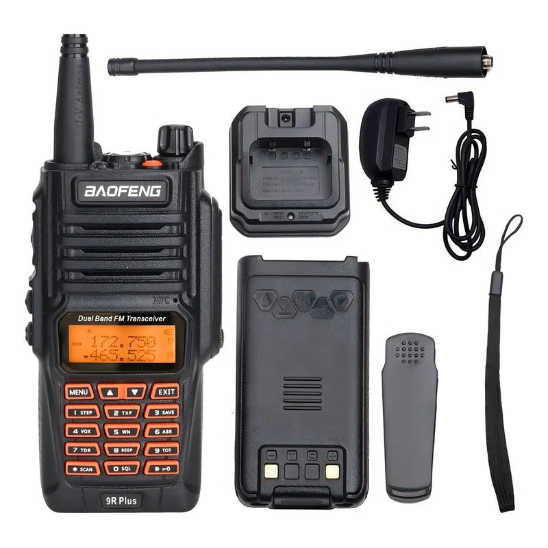Radio Walkie Talkie Baofeng Uv-9r Plus Resistente Al Agua Negro