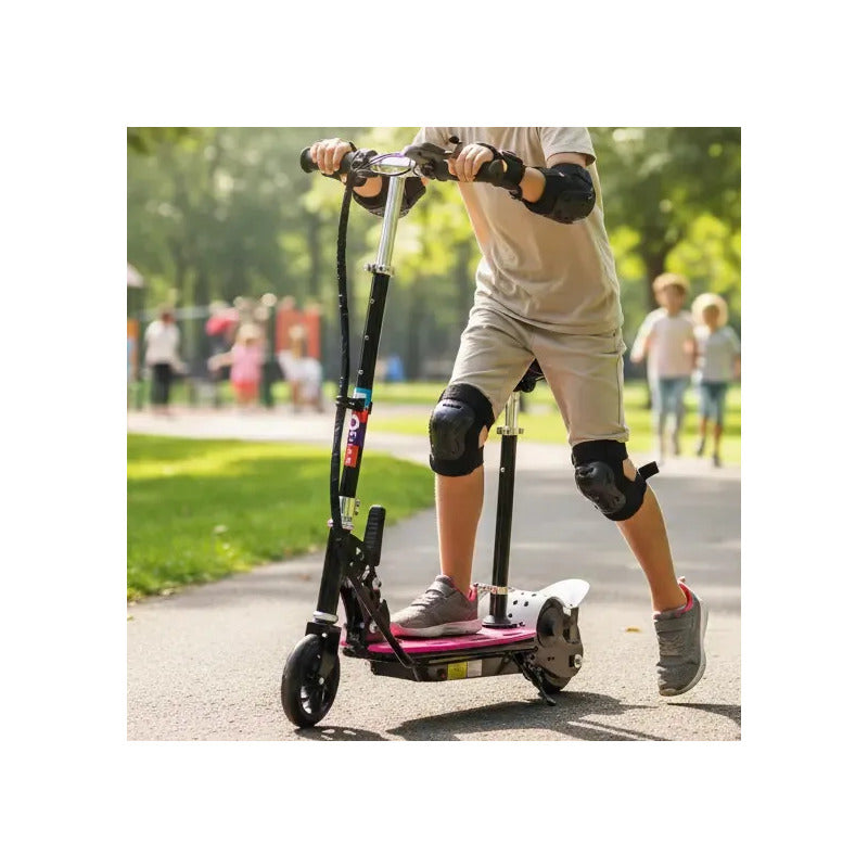 Patineta Eléctrica Metalizada Para Niños 8-13 Años Color Rosa Claro