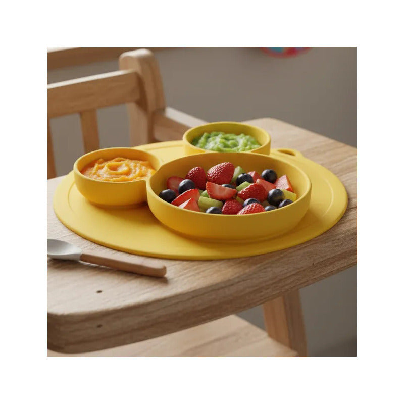 Plato En Silicona Bebe Antideslizante Colores Hydg-2