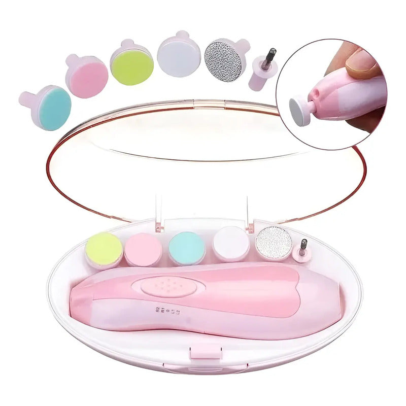 Lima Uñas Corta Uñas Electrico 6 En 1 Con Luz Led
