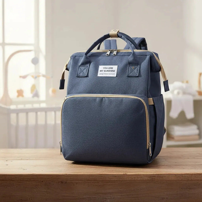 Pañalera Multinfuncional Bebe Mochila Colores Original Azul Marino