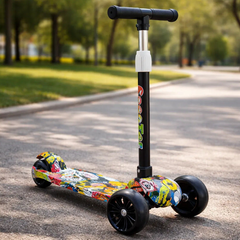 Patineta Scooter Monopatín 3 Ruedas Rojo Qc2890 Amarillo Color