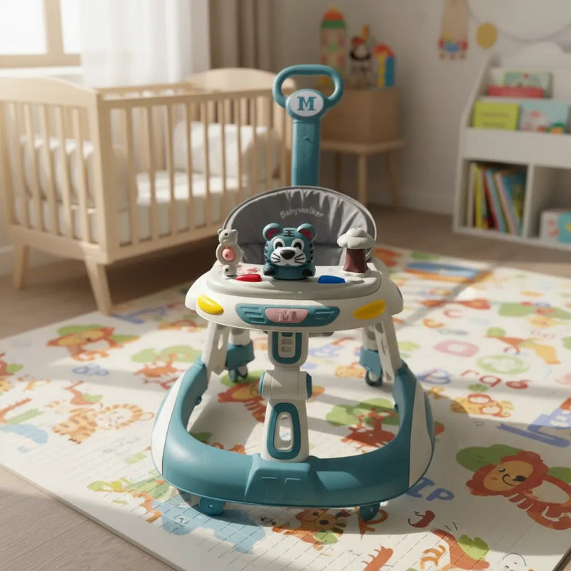 Caminador Con Guia Andadera Bebes Musical Tigre Tapete 944-a