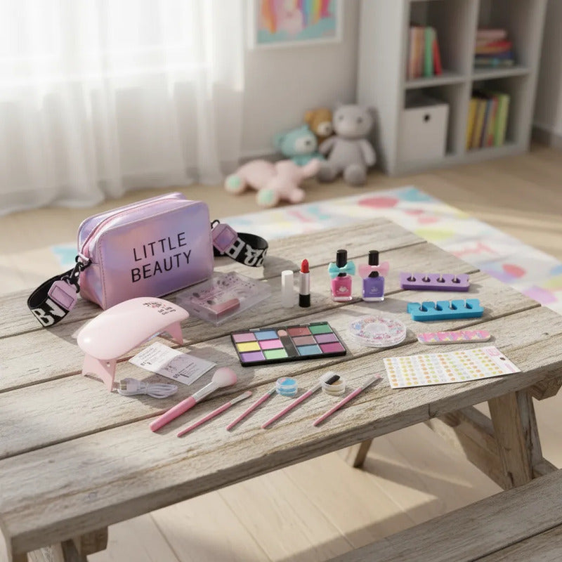 Maquillaje Real Para Niñas, Lavable Y No Tóxico Bolsito