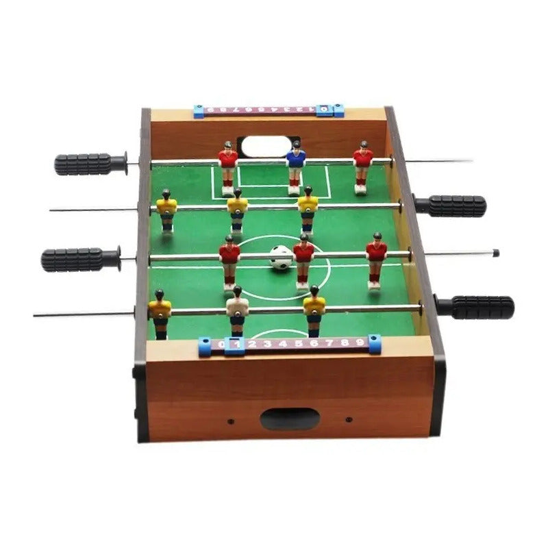 Metegol Mediano 5060 De Madera Juego De Mesa Futbol Niños Tablero Marrón