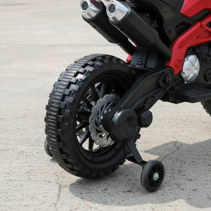Moto Carro Electrica Montable Trimoto De 2 A 7 Años 9189 Color Rojo Total 110v