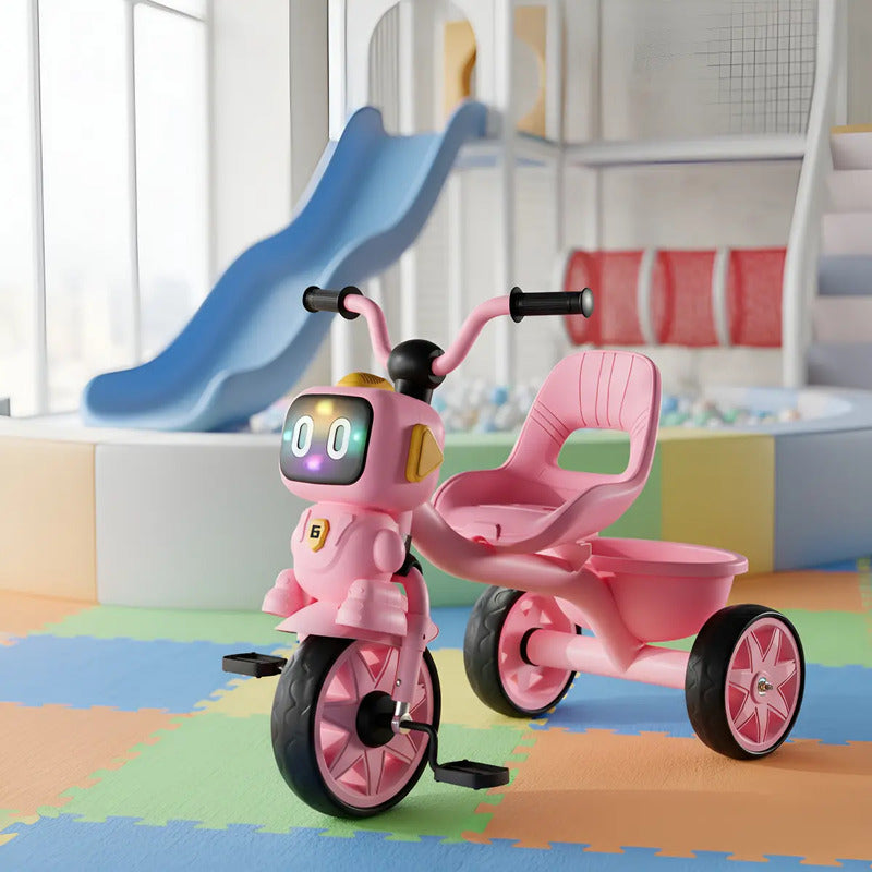 Triciclo Infantil Robots Con Música Y Cesta Tr-068
