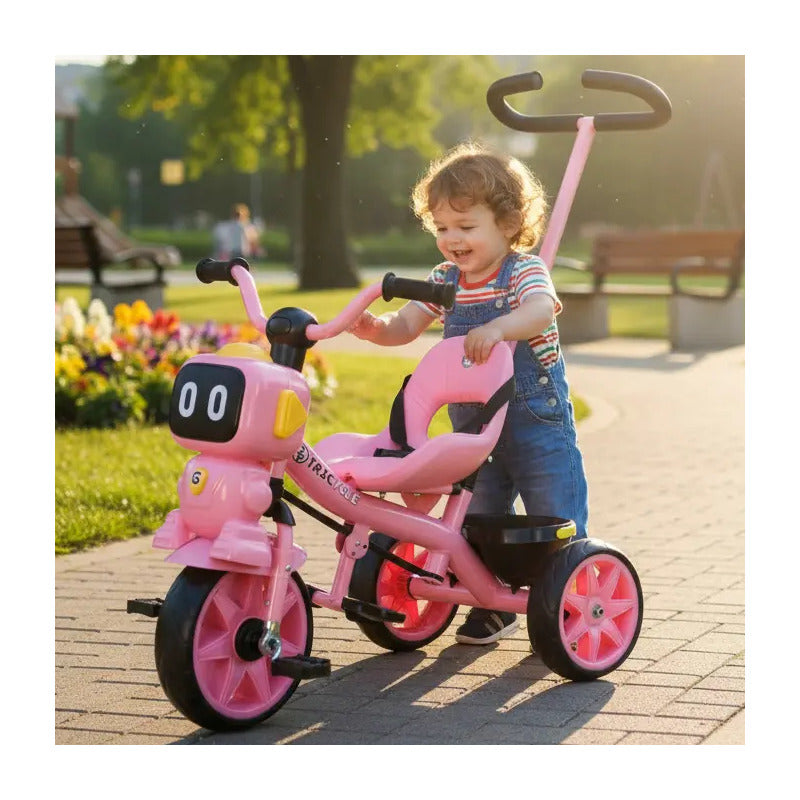 Triciclo Infantil Robots Con Música Y Cesta Tr-068