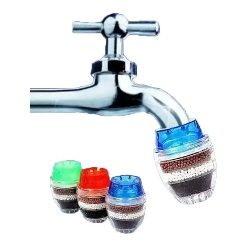 Filtro Purificador De Agua Cerámica Bioenergetico Grifos Azul